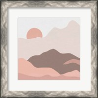 Framed Mountainous II Pink
