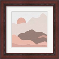 Framed Mountainous II Pink