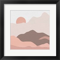 Mountainous II Pink Framed Print