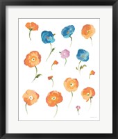 Retro Flowers II Framed Print