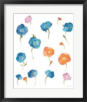 Retro Flowers I Framed Print