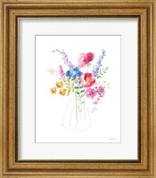 Framed Semi Abstract Floral
