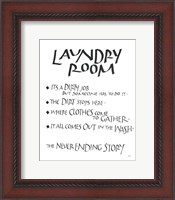 Framed Laundry Room Sayings White
