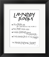 Framed Laundry Room Sayings White