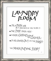 Framed Laundry Room Sayings White
