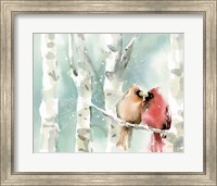 Framed Christmas Cardinals