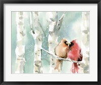 Framed Christmas Cardinals