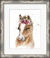 Framed 'Floral Pony' border=