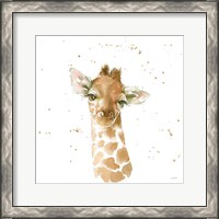 Framed 'Baby Giraffe' border=