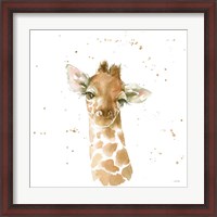Framed 'Baby Giraffe' border=