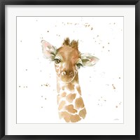 Framed 'Baby Giraffe' border=