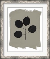 Framed 'Nature by the Lake Leaves II Gray' border=