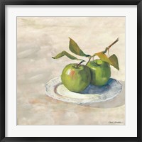 Framed Green Apple I Neutral