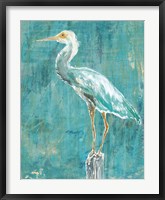 Framed Coastal Egret II Dark