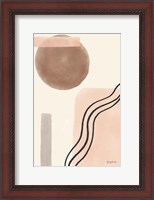 Framed Geo Abstract II Neutral Pink