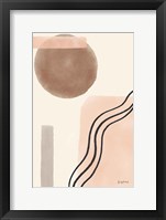 Geo Abstract II Neutral Pink Framed Print