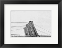 Framed Brooklyn Bridge From Below