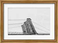Framed Brooklyn Bridge From Below