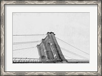 Framed Brooklyn Bridge From Below