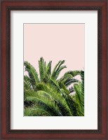 Framed Tropical Leaves on Blush II