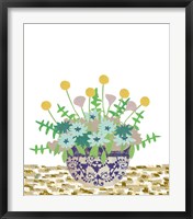 Framed Soft Blooms in Vase With Border IV