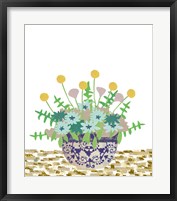 Framed Soft Blooms in Vase With Border IV