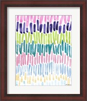 Framed Colorful Waterfall Stripes