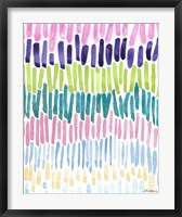Framed Colorful Waterfall Stripes