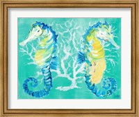 Framed Seahorses on Coral