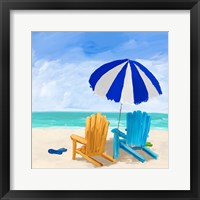 Framed Beach Chairs with Umbrella