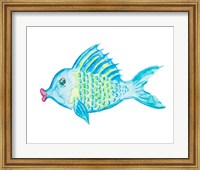 Framed Yellow and Blue Fish II