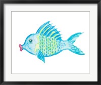 Framed Yellow and Blue Fish II