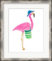 Framed Beach Flamingo II