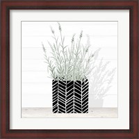 Framed Lavender and Wood Square I