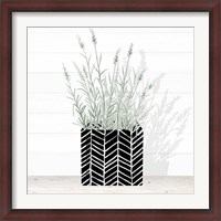 Framed Lavender and Wood Square I