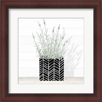 Framed Lavender and Wood Square I