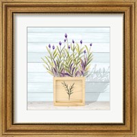 Framed Lavender and Wood Square II