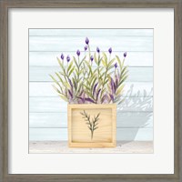 Framed Lavender and Wood Square II