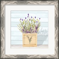 Framed Lavender and Wood Square II