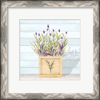 Framed 'Lavender and Wood Square II' border=