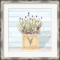 Framed Lavender and Wood Square II