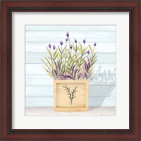 Framed Lavender and Wood Square II