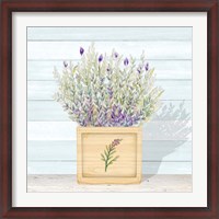 Framed Lavender and Wood Square III