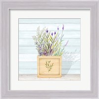 Framed Lavender and Wood Square IV