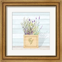 Framed 'Lavender and Wood Square IV' border=