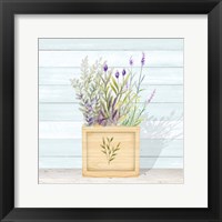 Framed 'Lavender and Wood Square IV' border=