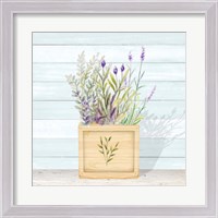 Framed Lavender and Wood Square IV