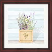 Framed Lavender and Wood Square IV