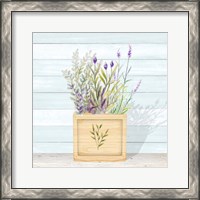 Framed Lavender and Wood Square IV