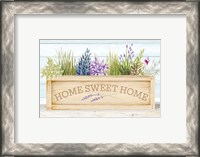 Framed Lavender & Wood Planter Home